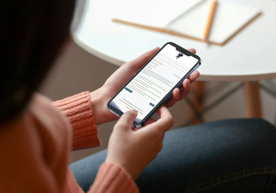 ACCC Grief Support Specialization practice running on a phone, tablet and laptop